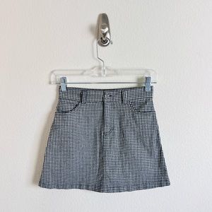 Brandy Melville Black & White Juliette Gingham Check Mini Skirt